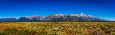 Teton Range viewed from along Teton Park Road, in Grand Teton National Park