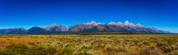 Zakres Teton Oglądany Wzdłuż Teton Park Road Parku Narodowym Grand — Zdjęcie stockowe