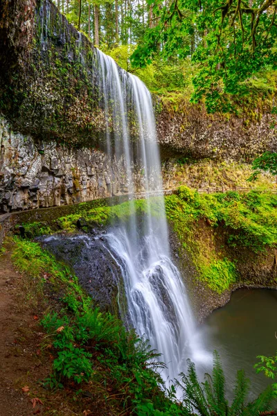 Vodopád Státě Silver Falls Oreogn — Stock fotografie