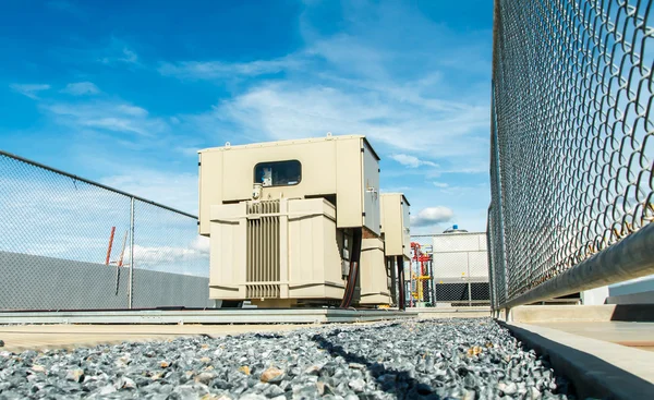 Transformator Hoge Power Station Hoogspanning — Stockfoto