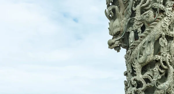 Statua Cinese Sfondo Bianco — Foto Stock