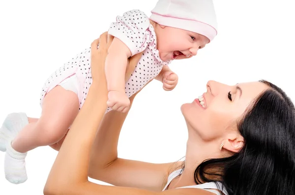 Portrait of a happy mother and baby — Stock Photo, Image