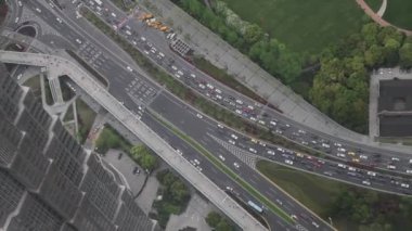 Şangay Dünya Finans Merkezi Üstten Görünüm