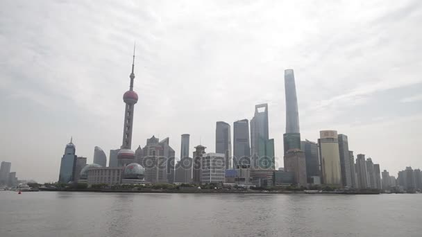 Çin, Shanghai. Şehrin ana görünümü. — Stok video