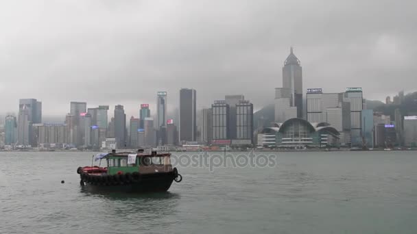 Hong Kong. Victoria Limanı. — Stok video