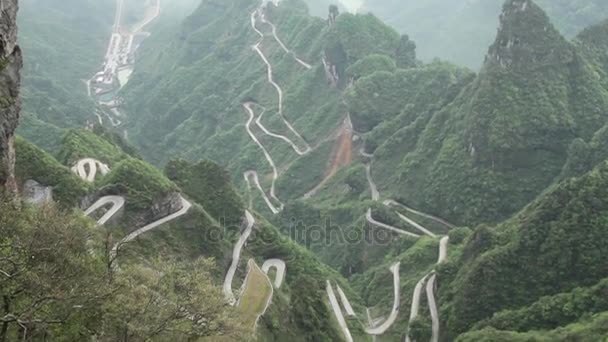 Китай, Tianmen Fairy Mountain — стоковое видео