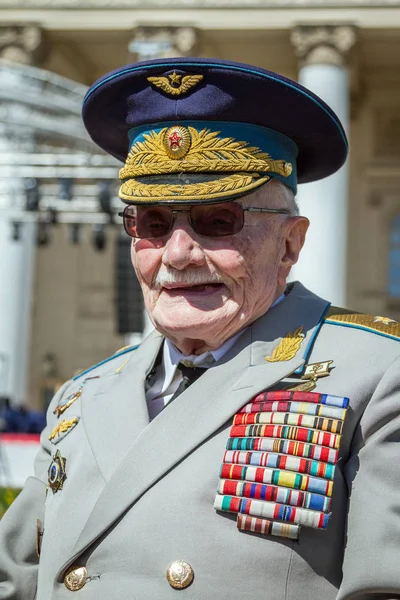 Veteranos en el Día de la Victoria 9 de mayo de 2018, Moscú — Foto de Stock