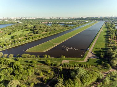 Kanal Krylatskoe, Moskova kürek. Hava fotoğrafçılığı