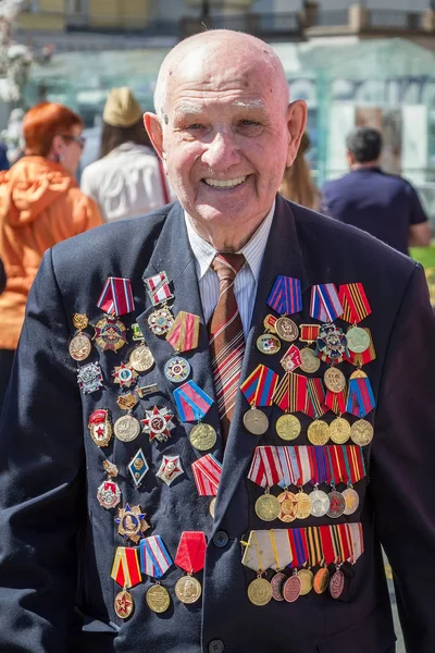 Veteranos en el Día de la Victoria 9 de mayo de 2018, Moscú — Foto de Stock