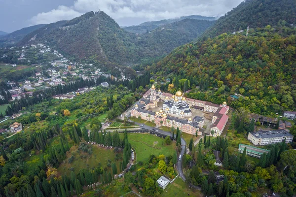 New Athos Monastery. Aerial. Akhali Atoni, Abkhazia — Stock Photo, Image