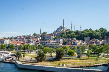 İstanbul, Türkiye. Süleyman Camii ve Eminonu bölgesi