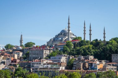 İstanbul, Türkiye. Süleyman Camii ve Eminonu bölgesi