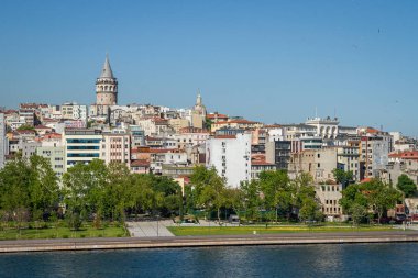 İstanbul, Türkiye. Karakol bölgesi ve Galata Kulesi