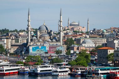 İstanbul, Türkiye. Süleyman Camii ve Eminonu bölgesi
