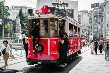 İstanbul, Türkiye. Taksim tramvayı
