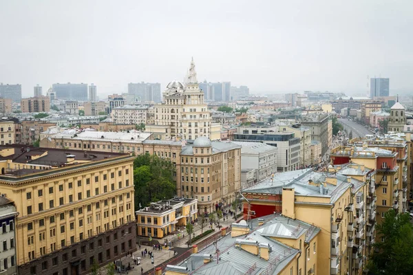 Moscú Rusia Vista Ciudad Desde Techo — Foto de Stock