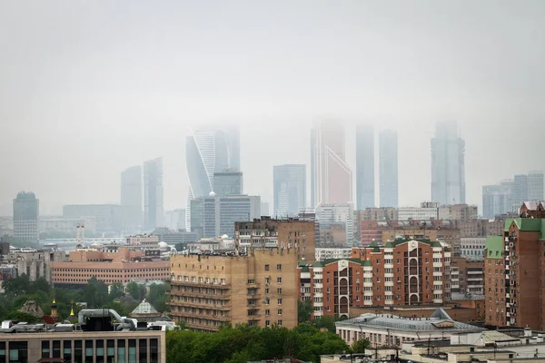Moskau Russland Blick Auf Die Stadt Vom Dach — Stockfoto