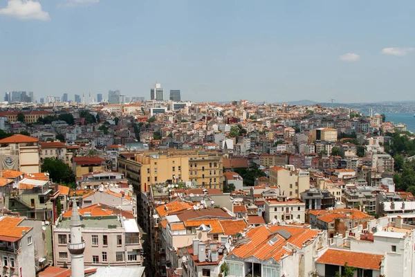 Istanbul Travel Turkiet Ovanifrån Den Gamla Staden Karakoyområdet Och Bosporen — Stockfoto