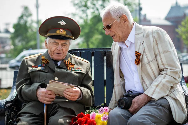 Moscú Rusia Reunión Veteranos Theater Square Día Victoria Mayo — Foto de Stock