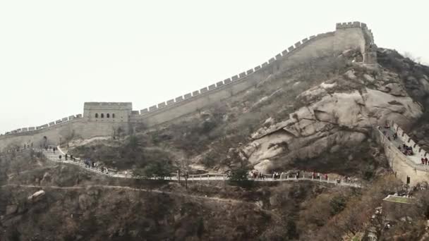 Chinesische Mauer Der Badaling Abschnitt — Stockvideo