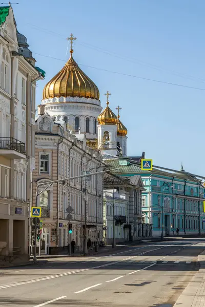 Covid Kwarantanna Moskwie Koronawirus Rosji Puste Ulice Bez Ludzi Samokwarantanna — Zdjęcie stockowe