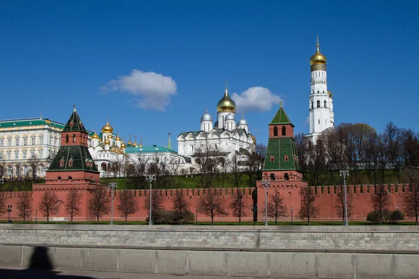 Covid Cuarentena Moscú Coronavirus Rusia Kremlin Calles Vacías Sin Gente —  Fotos de Stock