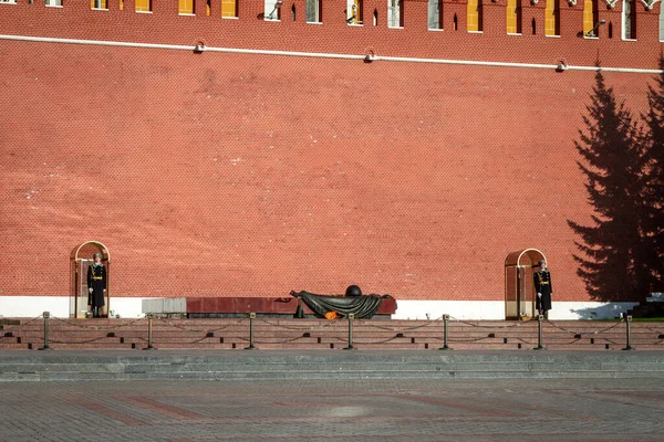 Hrobka Neznámého Vojáka Věčného Plamene Alexander Garden Aleksandrovskiy Sad Moskva — Stock fotografie