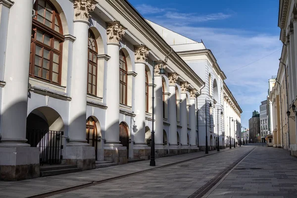 Covid Cuarentena Moscú Coronavirus Rusia Calles Vacías Del Casco Antiguo — Foto de Stock