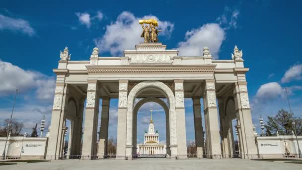 Moscou Russie Vdnh Exposition Des Réalisations Économie Nationale Sans Personnes — Video