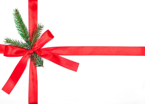 Christmas ribbon decoration — Stock Photo, Image
