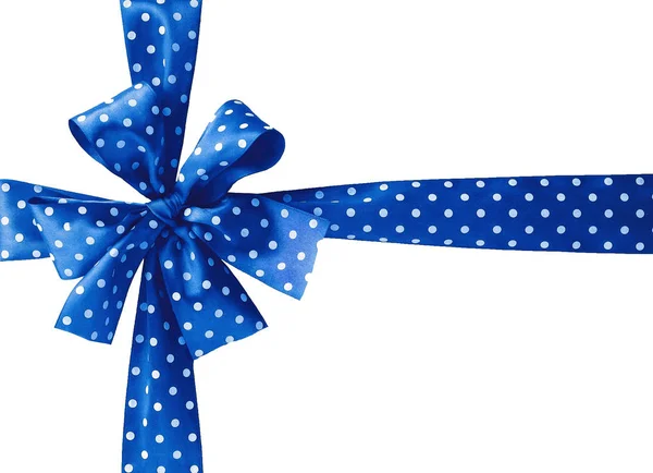 Blue bow on a white background — Stock Photo, Image