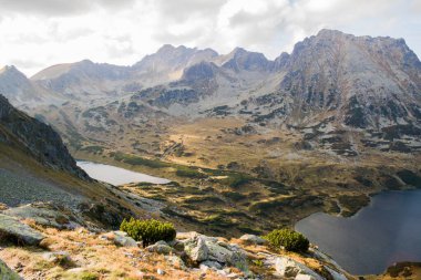 Güney Polonya 'daki Tatra Dağları' nda bir vadi. Dolina Piciu Stawow Polskich