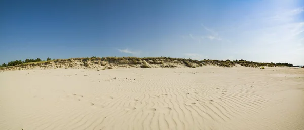 Panorama Limpe Praia Báltico Aldeia Stilo Osetnik Belas Ondas Areia — Fotografia de Stock