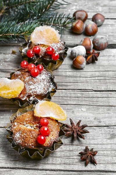 Christmas cupcake dessert — Stockfoto