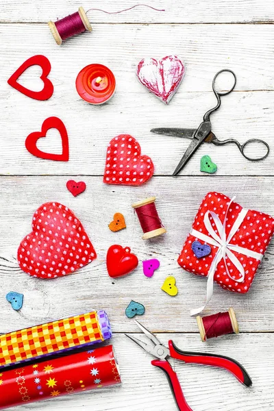 Řemesla pro den svatého Valentýna — Stock fotografie