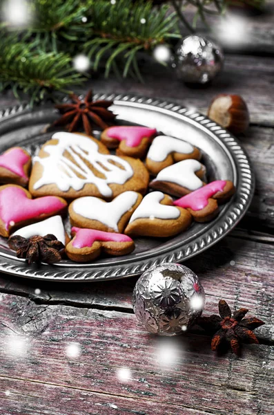Sevilen Noel kurabiyeleri — Stok fotoğraf