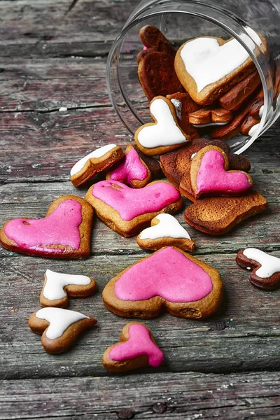 Valentinky den soubory cookie — Stock fotografie