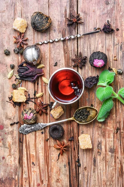 Çay ve malzemeler — Stok fotoğraf