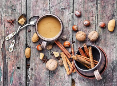 kahve ve birçok kahve baharat