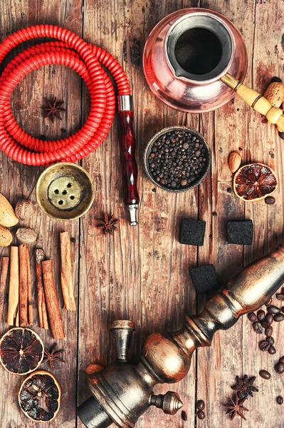 Shisha with coffee and spices — Stock Photo, Image