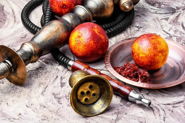 Hookah with orange taste — Stock Photo, Image