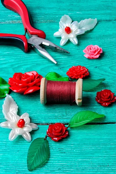 Needlework in spring style — Stock Photo, Image