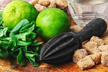 mojito kokteyl için malzemeler