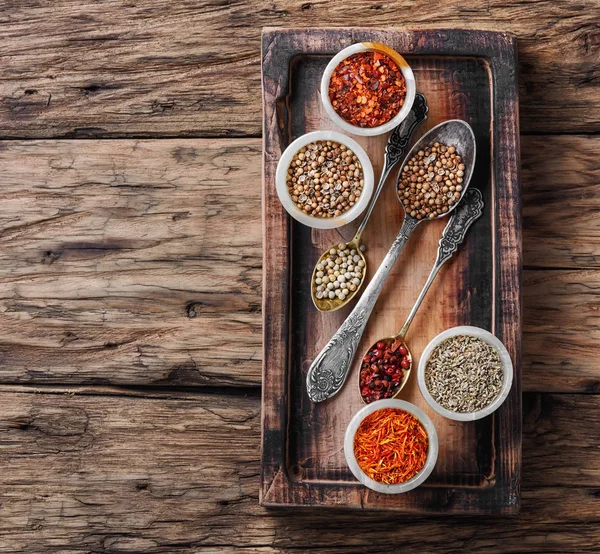Aantal indiaanse kruiden pepers — Stockfoto