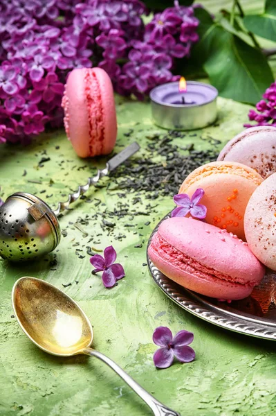 Dessert of french macaroons — Stock Photo, Image