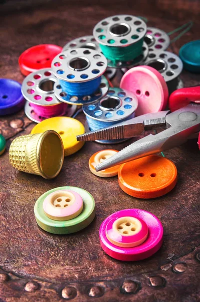 Set di bottoni per cucire — Foto Stock