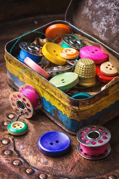 Set di bottoni per cucire — Foto Stock