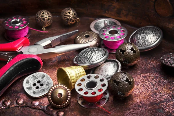 金属縫製ボタン — ストック写真