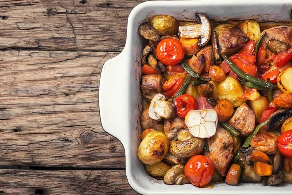 fırında etli sebze