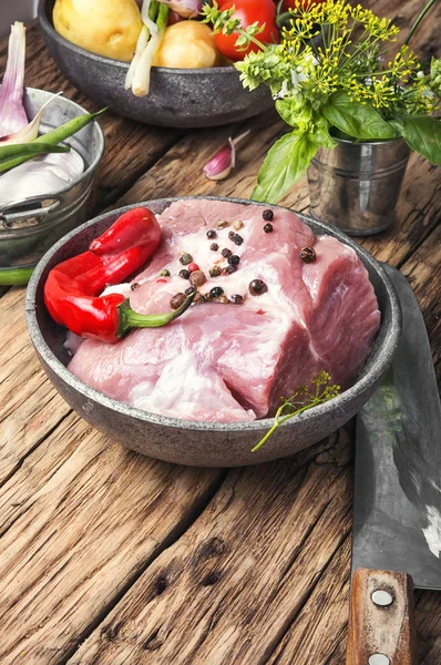 Raw sirloin pork meat — Stock Photo, Image